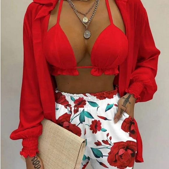 Boutique Other - (SOLD) 3-Pc Shorts Set (Size L)